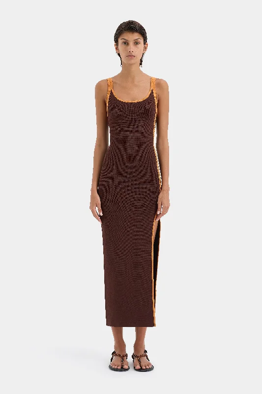 Midi dresses with patchwork patterns for a one - of - a - kind style Solana Midi Dress