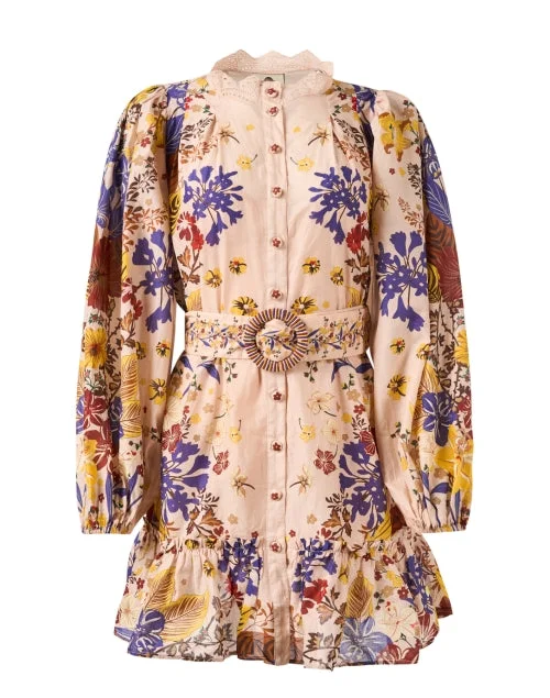  Pink Multi Floral Print Dress