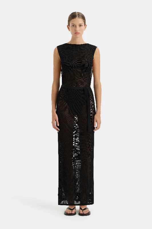 Midi dresses with sheer panels for a touch of allure Coastline Tie Dress