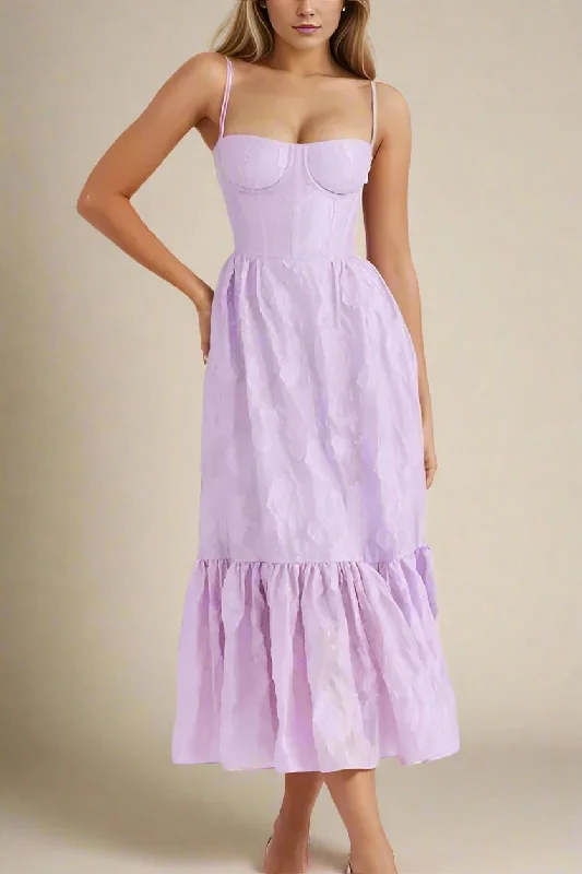  Cameron Bodycon Midi Dress - Violet Purple
