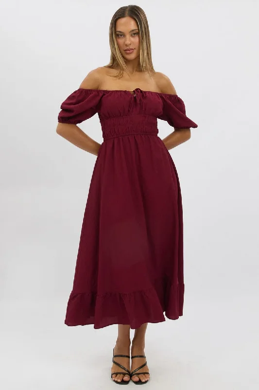 Midi dresses with asymmetric hems for a fashion - forward and dynamic appearance Red Midi Dress Short Sleeve Ruched Bust Midi dresses with asymmetric hems for a fashion - forward and dynamic appearance Red Midi Dress Short Sleeve Ruched Bust