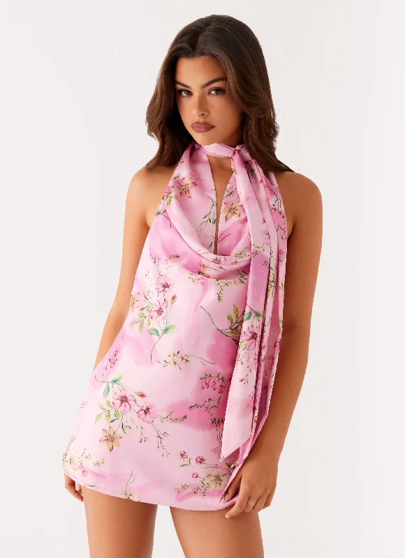  Heidi Mini Dress - Pink Floral