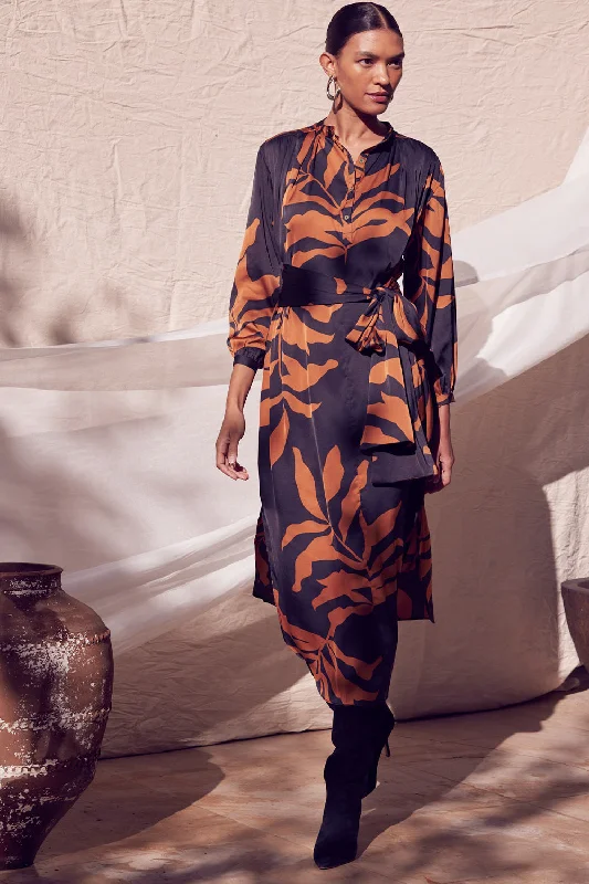 Midi dresses with ruffled bodices for a more pronounced feminine look TONYA DRESS