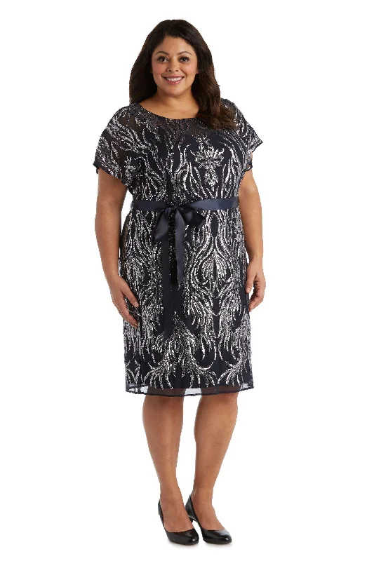 Maternity dress for a baby's first train journey R&M Richards 5451W Plus Size Short Dress Maternity dress for a baby's first train journey R&M Richards 5451W Plus Size Short Dress