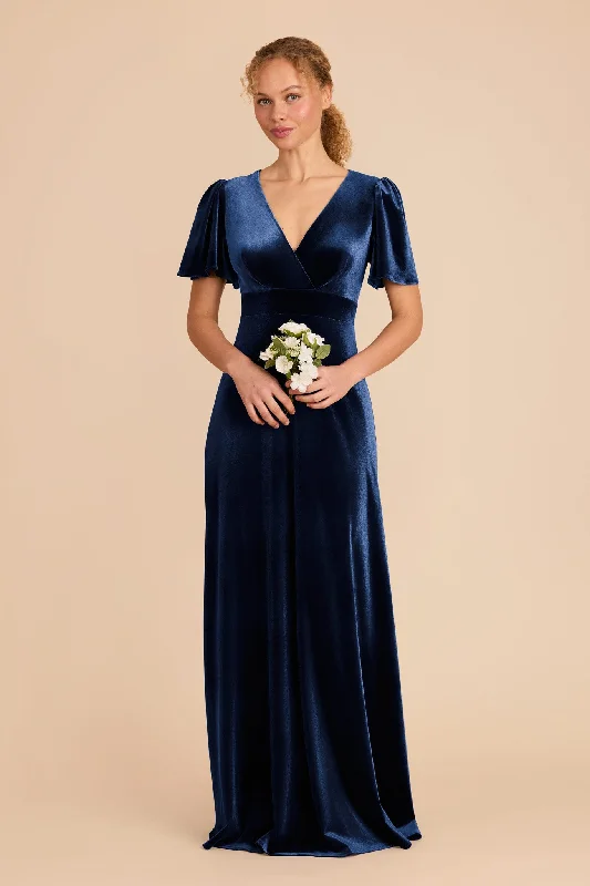 Maternity dress for a baby's first visit to the aquarium Marni Velvet Dress - Sapphire Blue Maternity dress for a baby's first visit to the aquarium Marni Velvet Dress - Sapphire Blue