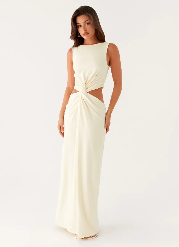  Lilabelle Twist Maxi Dress - Yellow