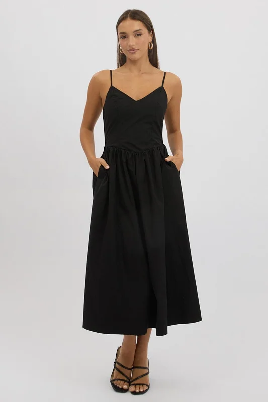 Wrap - style midi dresses in silk for a sophisticated office look Black Maxi Dress Singlet Wrap - style midi dresses in silk for a sophisticated office look Black Maxi Dress Singlet