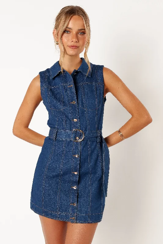 Mini dresses with spaghetti straps for a delicate look Parker Mini Dress - Denim
