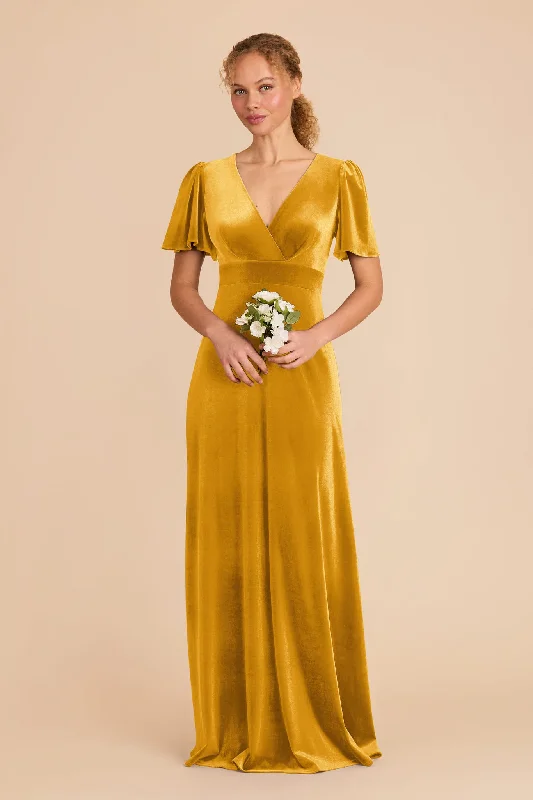 Maternity dress for a baby's first visit to the pool Marni Velvet Dress - Butterscotch Maternity dress for a baby's first visit to the pool Marni Velvet Dress - Butterscotch