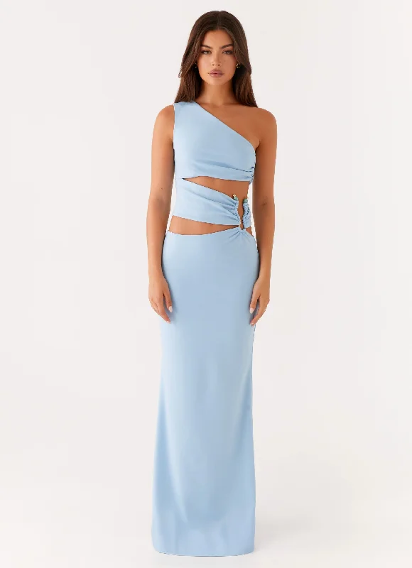  Laylani Cut Out Maxi Dress - Blue