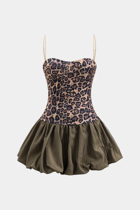 Linen mini dresses for a breathable summer option Leopard Print Sleeveless Backless Strapless Mini Dress Linen mini dresses for a breathable summer option Leopard Print Sleeveless Backless Strapless Mini Dress