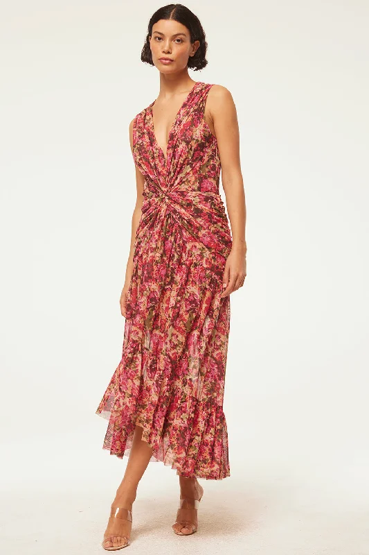 Midi dresses with printed lining for a hidden and stylish detail AVA DRESS