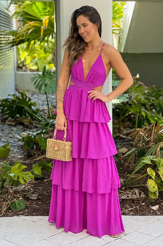 Everyday Dress with Sparkly Sequins for a Touch of Glamour Orchid Layered Maxi Dress With Cut Outs Everyday Dress with Sparkly Sequins for a Touch of Glamour Orchid Layered Maxi Dress With Cut Outs