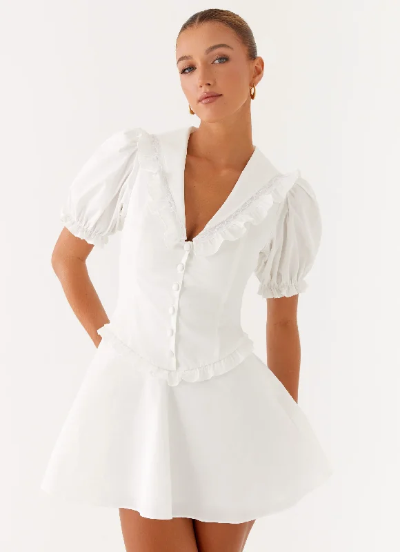 Everyday Dress with Halter Neck for a Sexy Look​ Seana Mini Dress - White