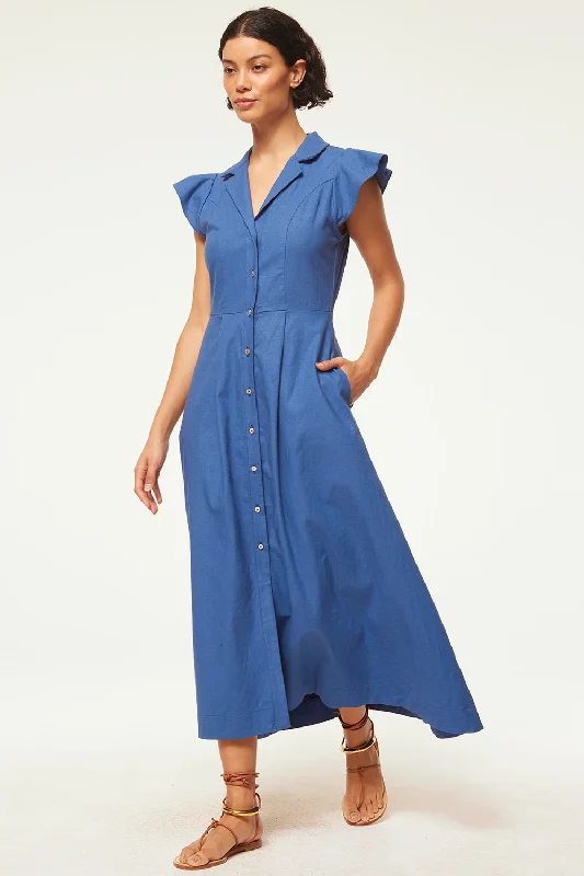 Midi dresses with ruffled hems for a romantic date night ALMAZ DRESS