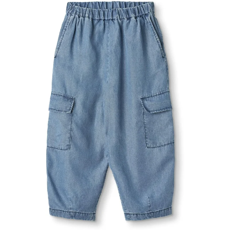 Wide - Leg Women's Chiffon Palazzo Pants for a Flowy AppealFliink Light Denim Blue Hi Cargo Pant Wide - Leg Women's Chiffon Palazzo Pants for a Flowy AppealFliink Light Denim Blue Hi Cargo Pant