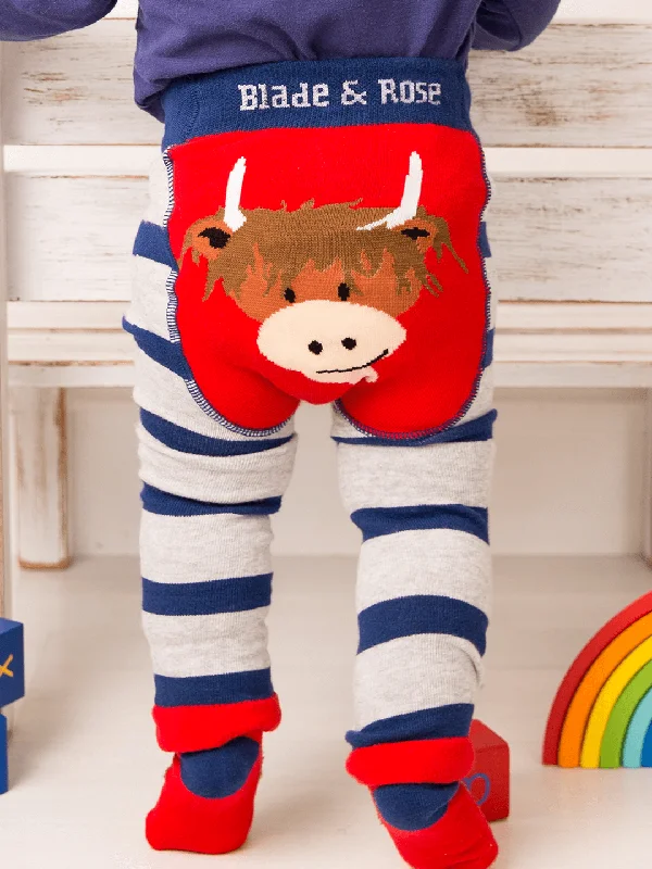 Women's Fleece - Lined Tight Trousers in Dark Blue for Warmth in Cold WeatherHamish Highland Cow Leggings Women's Fleece - Lined Tight Trousers in Dark Blue for Warmth in Cold WeatherHamish Highland Cow Leggings