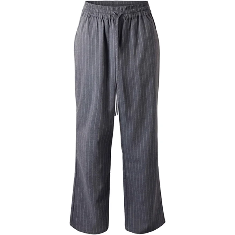 Plus Size Women's High - Waisted Bootcut Jeans in Distressed StyleHOUNd Pinstripe Pants Grey Plus Size Women's High - Waisted Bootcut Jeans in Distressed StyleHOUNd Pinstripe Pants Grey