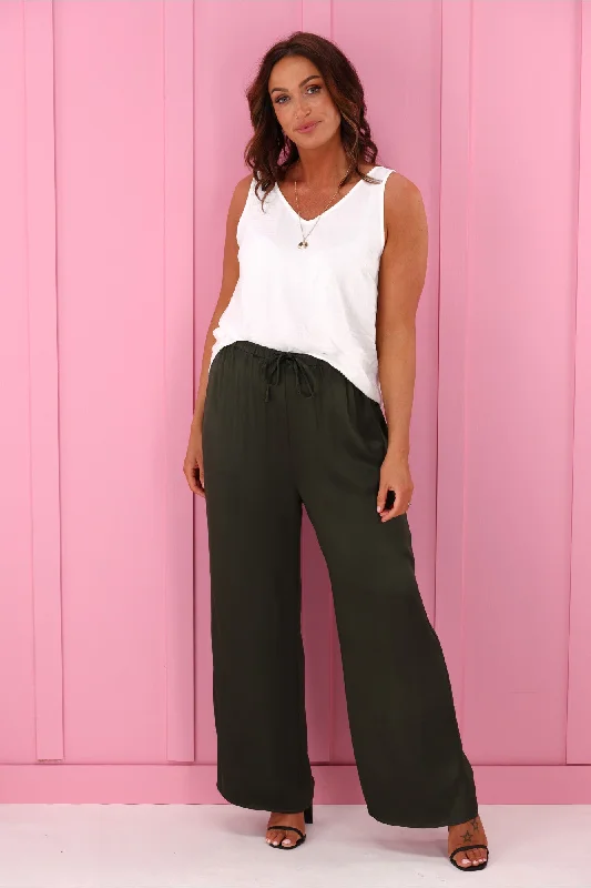 Plus Size Women's Stretch Cotton Tight Trousers in Navy for Comfortable Everyday WearJane James Amelie Sateen Pants Olive Plus Size Women's Stretch Cotton Tight Trousers in Navy for Comfortable Everyday WearJane James Amelie Sateen Pants Olive