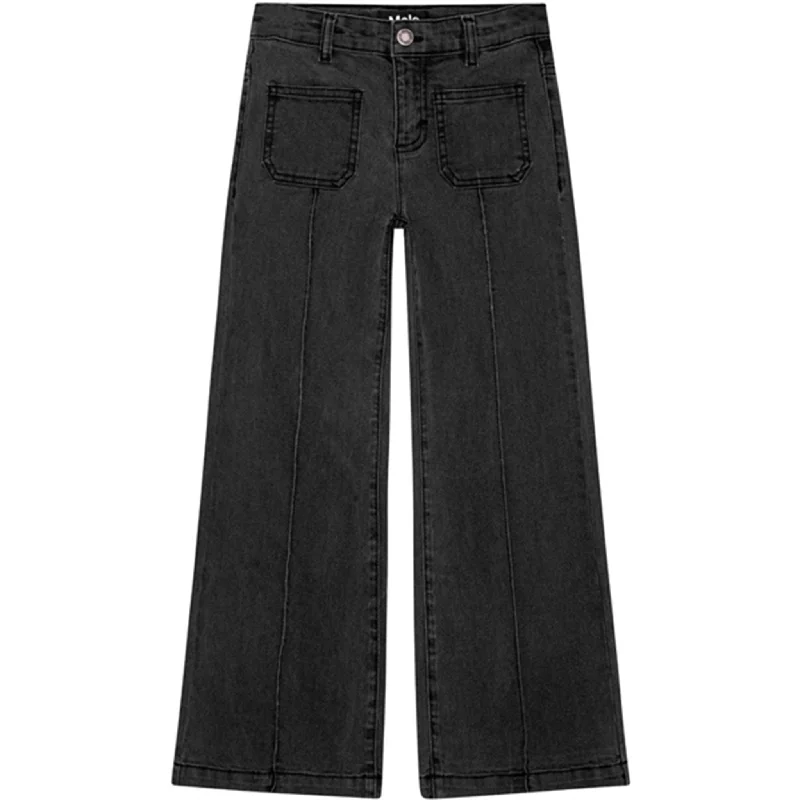 Straight - Leg Women's Vegan Leather Pants for a Chic LookMolo Charcoal Adina Pants