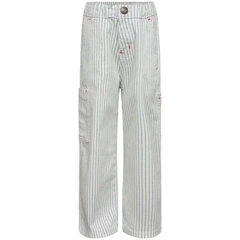 Bell - Bottom Style Women's Denim Pants with Embroidered DetailsSofie Schnoor Blue Striped Trousers