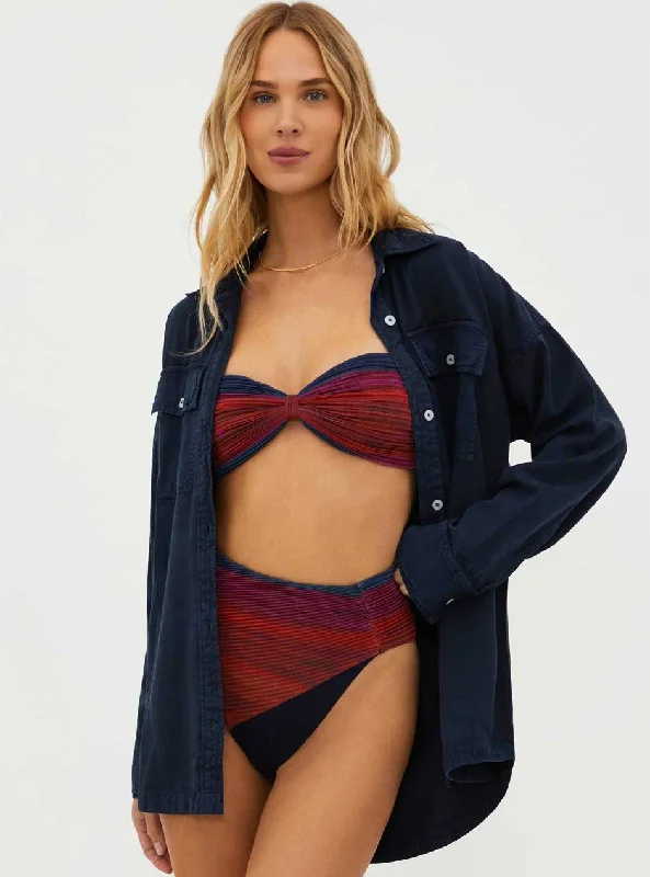 solid color women bikini briefs in pastel shadesBeach Riot Women's Coramine Oversized Denim Top - Ultramarine Blue solid color women bikini briefs in pastel shadesBeach Riot Women's Coramine Oversized Denim Top - Ultramarine Blue