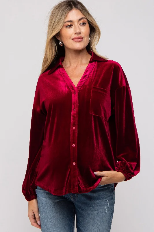 minimizer underwire bras for more controlBurgundy Velvet Button Front Collared Maternity Blouse minimizer underwire bras for more controlBurgundy Velvet Button Front Collared Maternity Blouse