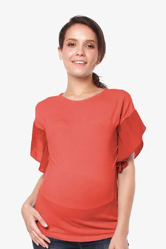 minimizer underwire bras for more controlFlutter Sleeves Caela Nursing Top Dark Coral minimizer underwire bras for more controlFlutter Sleeves Caela Nursing Top Dark Coral