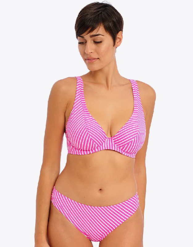 luxury brand women bikini briefs for high - end qualityFreya Jewel Cove High Apex Plunge Bikini Top Stripe Raspberry luxury brand women bikini briefs for high - end qualityFreya Jewel Cove High Apex Plunge Bikini Top Stripe Raspberry