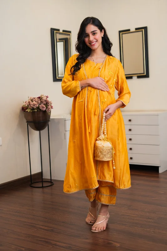 bralette sports bras for light exerciseLuxe Chanderi Turmeric Embroidered Maternity & Nursing Kurta + Bump Band Bottom + Cover Up (3 Pc) bralette sports bras for light exerciseLuxe Chanderi Turmeric Embroidered Maternity & Nursing Kurta + Bump Band Bottom + Cover Up (3 Pc)