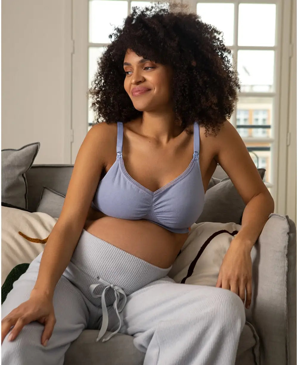 full cup padded bras for enhanced shapeMaternity and nursing seamless bra Organic sky blue full cup padded bras for enhanced shapeMaternity and nursing seamless bra Organic sky blue