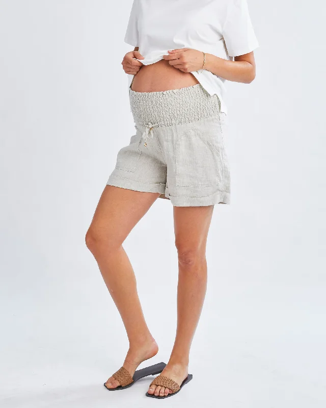 full cup bras for complete coverageZola Maternity Linen Shorts In Sand