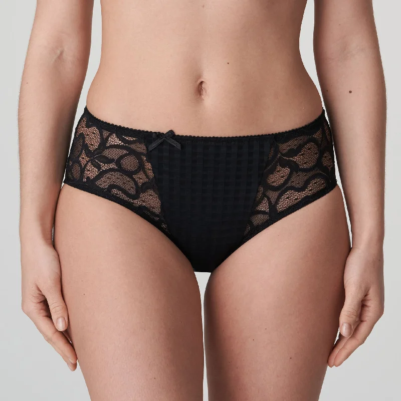 breathable women bra and panty sets for all - day wearPrima Donna Madison Black Full Brief Panty 0562121