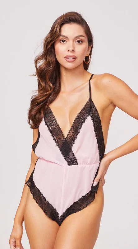 babydoll women lingerie for a flirtatious charmSheer Chiffon and Lace Romper