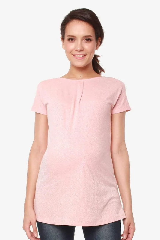 plus size nursing bras for breastfeeding momsShort Sleeves Briana Pink Nursing Top