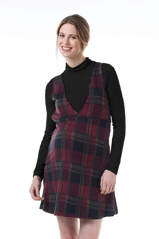 underwire bras with maximum supportCoralia V-Neck Plaids Maternity Dress Maroon