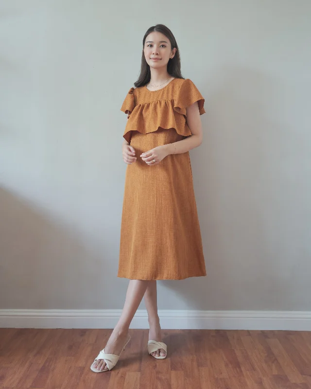 seamless backless bras for summer dressesDate Dress in Rust Brown