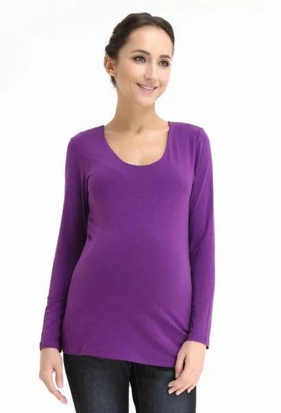 bralette with underwire for added supportVera V-Neck Nursing Nursing Top Purple