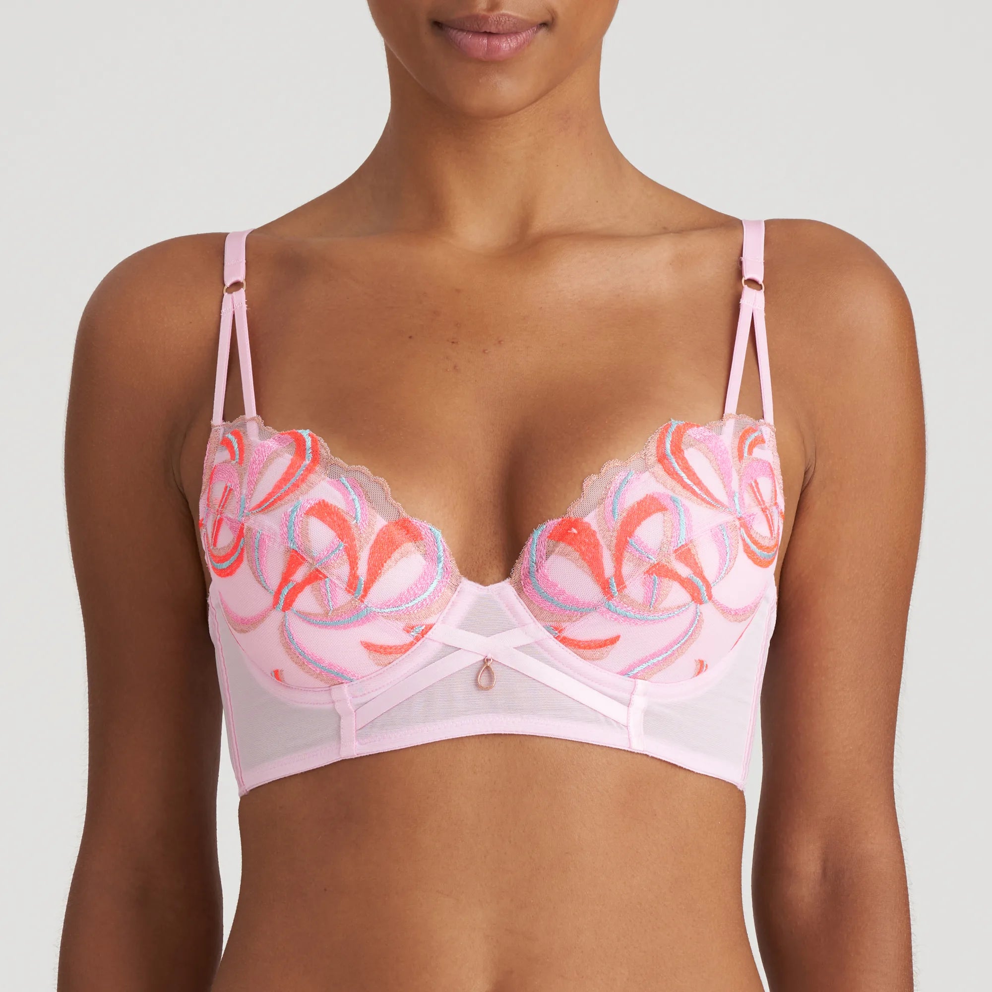 high cut women lingerie for a leg - lengthening effectVita Lily Rose Push Up Bra