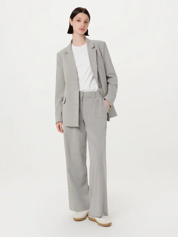 Plus Size Women's Metallic - Finish Joggers for a Stylish LoungeThe Emma Low Waist Pant in Light Grey