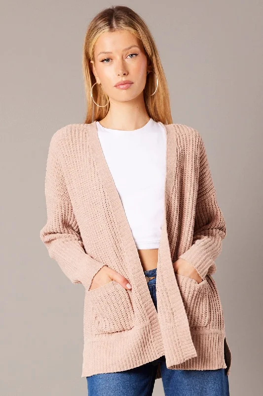 organic cotton women cardigan for an eco - friendly choiceBeige Knit Cardigan Longline Chenille organic cotton women cardigan for an eco - friendly choiceBeige Knit Cardigan Longline Chenille