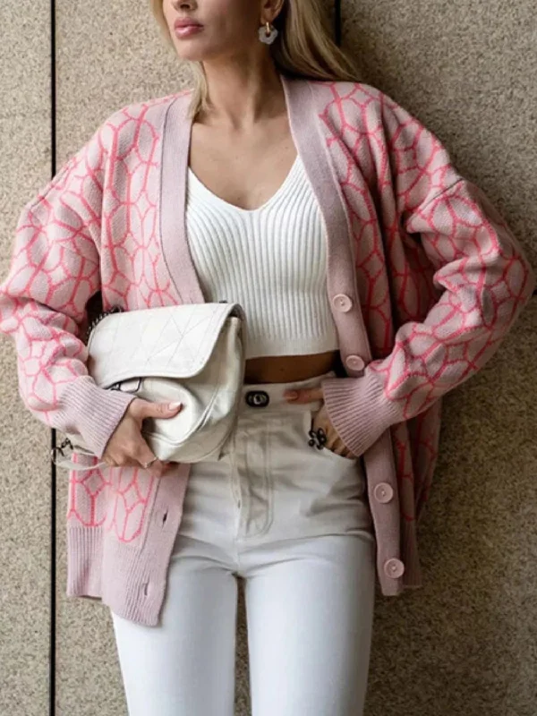 open front women cardigan for easy stylingButton Up Long Sleeve Cardigan