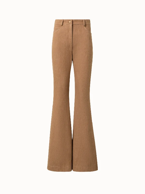 Wide - Leg Women's Chiffon Palazzo Pants for a Flowy AppealFlared Winter Denim Pants Wide - Leg Women's Chiffon Palazzo Pants for a Flowy AppealFlared Winter Denim Pants