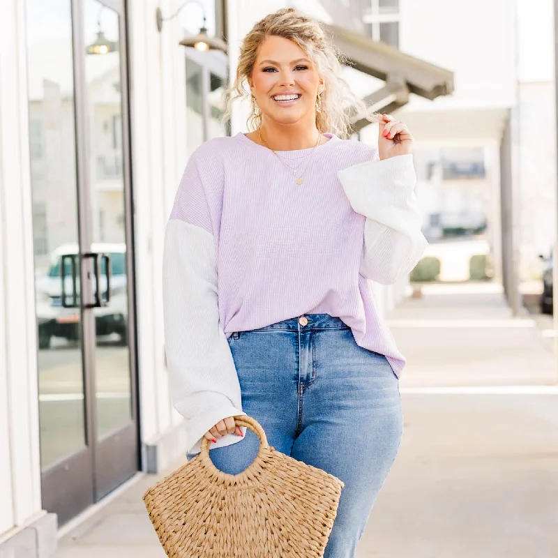 floral print women cardigan for a feminine touchKeep Showing Up Top, Lavender-Pink