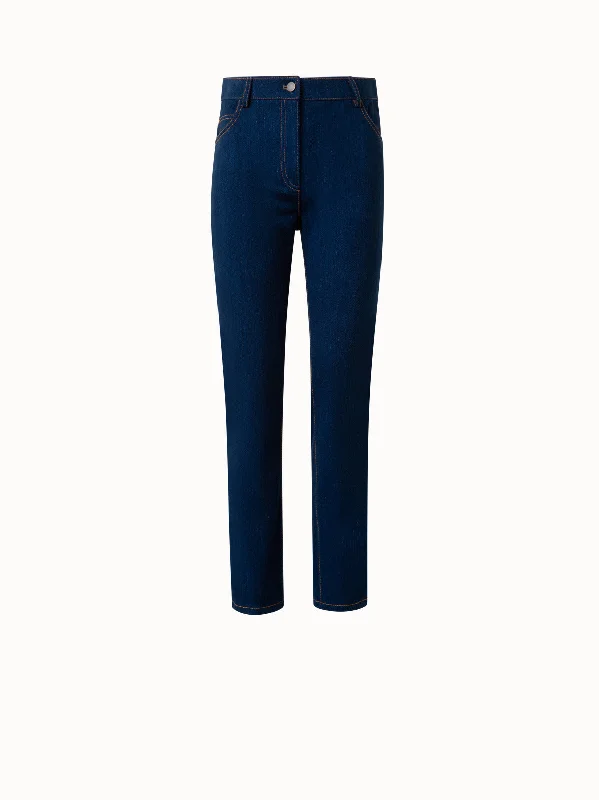 Plus Size Women's Pleated Front Dress Pants for Office WearSlim Straight Leg Cotton Stretch Denim Pants Plus Size Women's Pleated Front Dress Pants for Office WearSlim Straight Leg Cotton Stretch Denim Pants