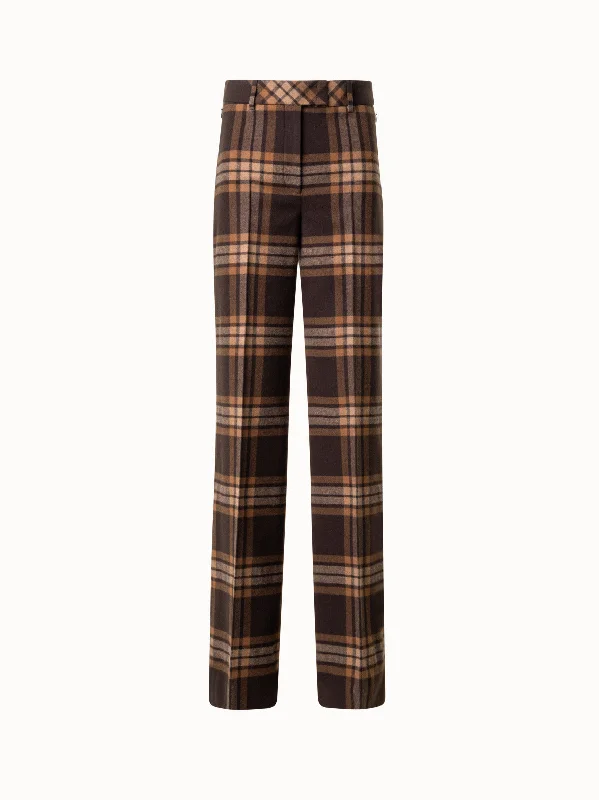 Bootcut Style Women's Stretch Denim Jeans in Dark WashWide Check Pants in Wool Flannel Bootcut Style Women's Stretch Denim Jeans in Dark WashWide Check Pants in Wool Flannel