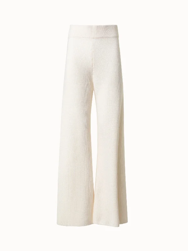 Cropped Women's Corduroy Pants in Autumn ColorsWide Leg Knit Pants in Wool Cashmere Blend Cropped Women's Corduroy Pants in Autumn ColorsWide Leg Knit Pants in Wool Cashmere Blend