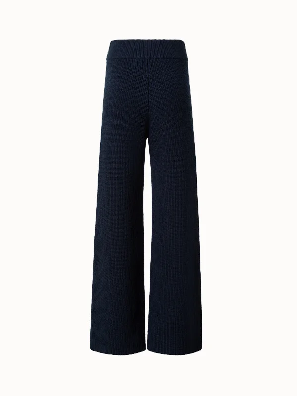 Flare Leg Women's Satin Trousers for a Glamorous Night OutWide Leg Knit Pants in Wool Cashmere Blend Flare Leg Women's Satin Trousers for a Glamorous Night OutWide Leg Knit Pants in Wool Cashmere Blend