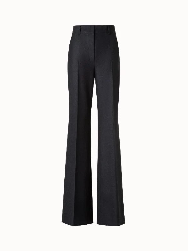 Palazzo Style Women's Printed Trousers in Bohemian PatternsWide Straight-Leg Pants in Wool Palazzo Style Women's Printed Trousers in Bohemian PatternsWide Straight-Leg Pants in Wool