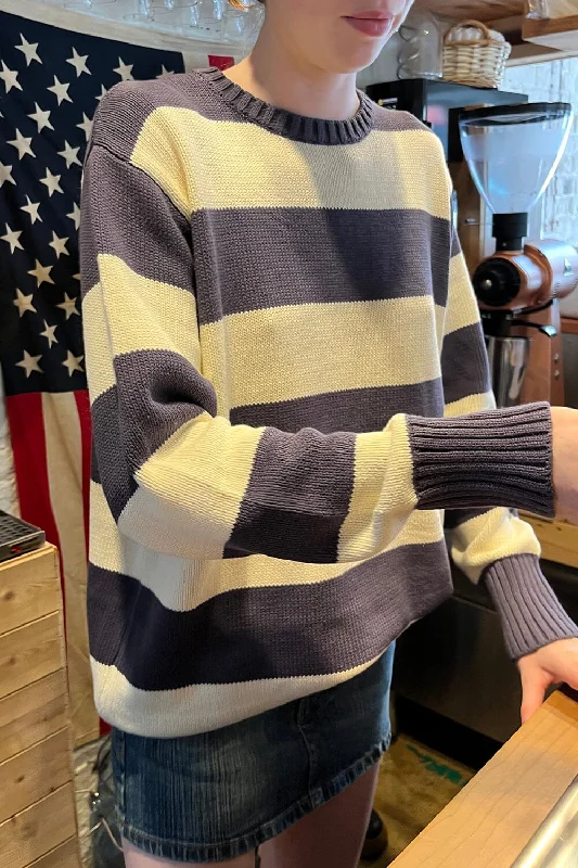 Cropped Women's Angora Blend Sweaters for a Trendy LookBrianna Cotton Thick Stripe Sweater Cropped Women's Angora Blend Sweaters for a Trendy LookBrianna Cotton Thick Stripe Sweater